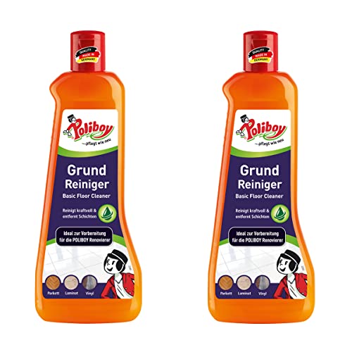 Poliboy - Grundreiniger für wasserfeste Böden - Ideal als Vorbehandlung für Renovierer - Bodenreinigung - 2er Pack - 2x500ml - Made in Germany von Poliboy ... pflegt wie neu