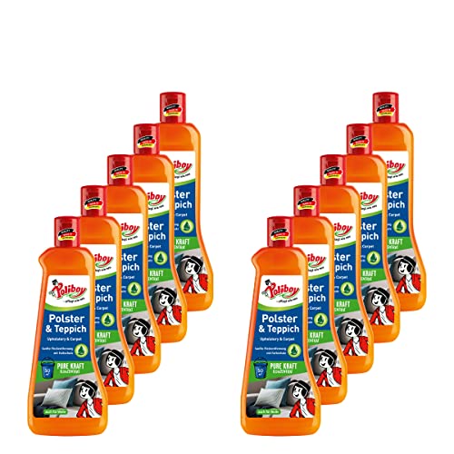 Poliboy - Polster Teppich Reiniger - sanfte Fleckentfernung - Reiniger für Polster und Teppiche - Bodenreinigung - 10er Pack - 10x500ml (5 Liter) - Made in Germany von Poliboy ... pflegt wie neu