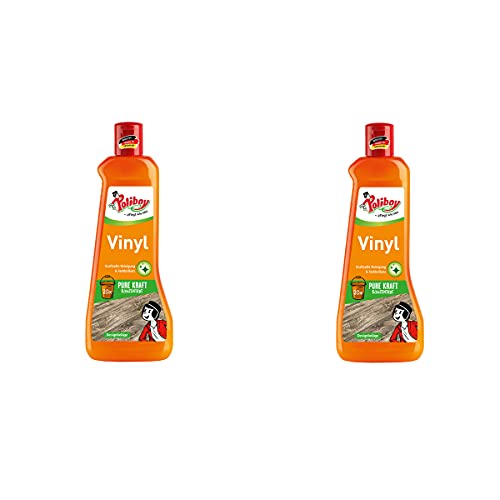 POLIBOY Vinyl Reiniger - Bodenreiniger für Designbelag - Wischpflege als Reinigungskonzentrat mit Jojobaöl - 2x 500 ml - Made in Germany von Poliboy ... pflegt wie neu