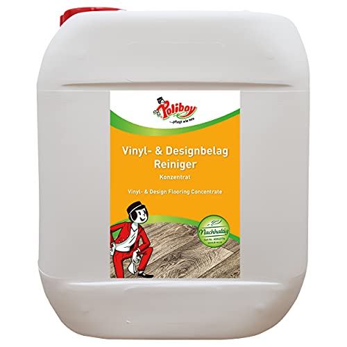POLIBOY Vinyl Reiniger - Bodenreiniger für Designbelag - Wischpflege als Reinigungskonzentrat mit Jojobaöl - 5 Liter - Made in Germany von Poliboy ... pflegt wie neu