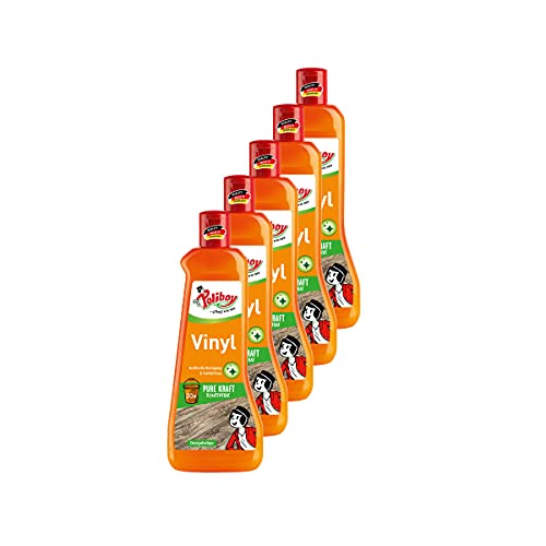 POLIBOY Vinyl Reiniger - Bodenreiniger für Designbelag - Wischpflege als Reinigungskonzentrat mit Jojobaöl - 5x 500 ml - Made in Germany von Poliboy ... pflegt wie neu