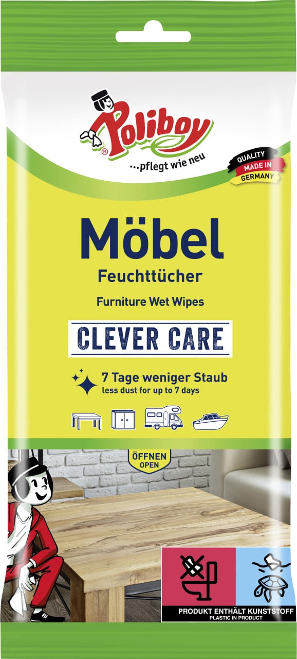 Poliboy Staubmeister Möbel Feuchttücher 24 Stück von Poliboy