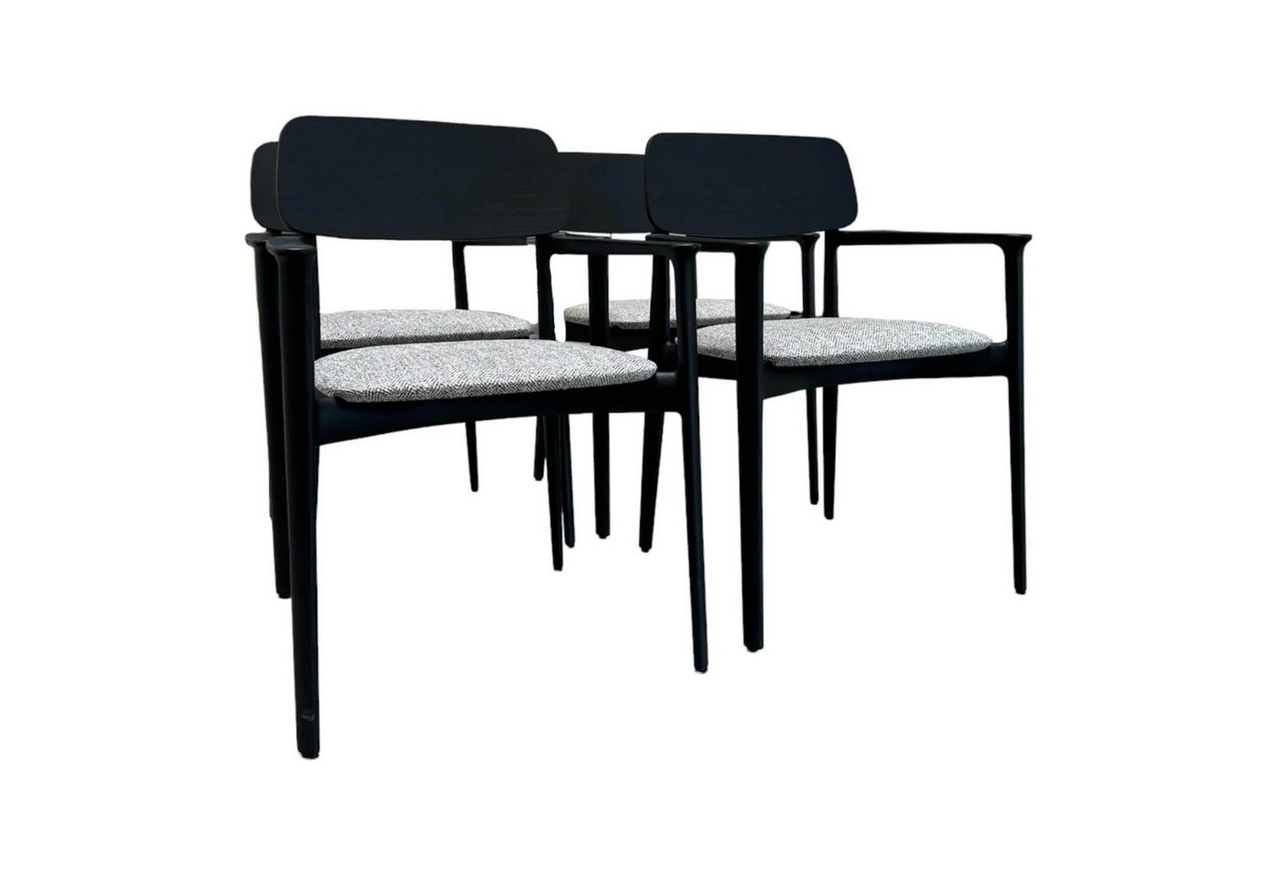 Poliform Essgruppe 4er-Set Stuhl Curve Stoff E Skyros 04 Visione Grau Gestell Poliform Essgruppe 4er-Set Stuhl Curve Stoff E Skyros 04 Visione Grau Gestell von Poliform