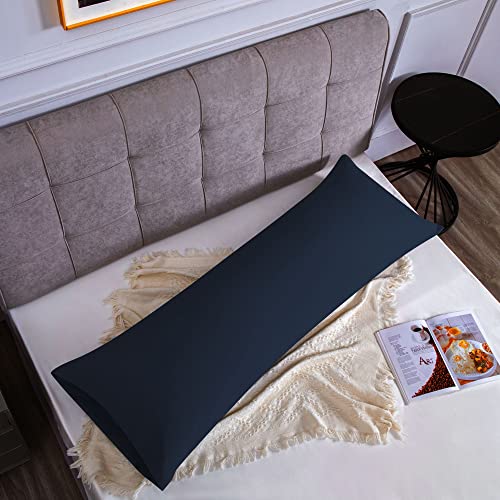 1er Set Kissenbezug 100% Baumwolle 45x150 cm 1 PCS, Superweicher Premium Jersey Kopfkissenbezug, Kissenhülle Dunkelblau 1er Set Kissenbezug 100% Baumwolle 45x150 cm 1 PCS, Superweicher Premium Jersey Kopfkissenbezug, Kissenhülle Dunkelblau von Poligino