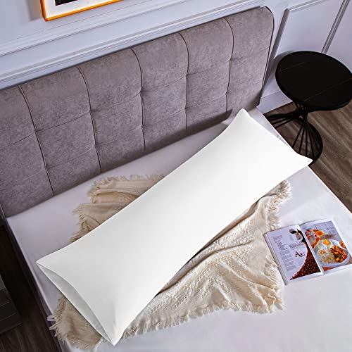 1er Set Kissenbezug 100% Baumwolle 45x150 cm 1 PCS, Superweicher Premium Jersey Kopfkissenbezug, Kissenhülle Weiß 1er Set Kissenbezug 100% Baumwolle 45x150 cm 1 PCS, Superweicher Premium Jersey Kopfkissenbezug, Kissenhülle Weiß von Poligino