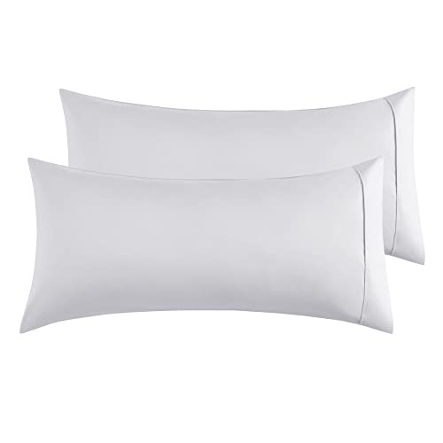 Kissenbezug 50x90 cm 2er Set - Kopfkissenbezug Mikrofaser Premium Superweicher - Kissenhülle 50x90 cm - Hellgrau Kissenbezug 50x90 cm 2er Set - Kopfkissenbezug Mikrofaser Premium Superweicher - Kissenhülle 50x90 cm - Hellgrau von Poligino