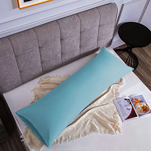 Kissenbezug 50 x 135 cm 2er Set - Kopfkissenbezug Mikrofaser Premium Superweicher - Kissenhülle 50 x 135 cm - Hellblau von Poligino