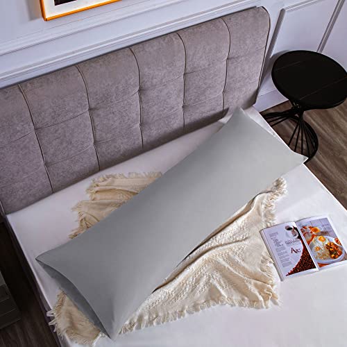Kissenbezug 50 x 150 cm 2er Set - Kopfkissenbezug Mikrofaser Premium Superweicher - Kissenhülle 50 x 150 cm - Hellgrau Kissenbezug 50 x 150 cm 2er Set - Kopfkissenbezug Mikrofaser Premium Superweicher - Kissenhülle 50 x 150 cm - Hellgrau von Poligino