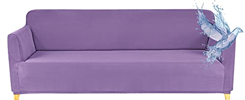 Poligino Sofabezug, 3-Sitzer, wasserdicht, dehnbar, Schutz für Sofas mit Armlehnen, Flieder von Poligino