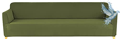 Poligino Sofabezug, 4-Sitzer, wasserdicht, dehnbar, Schutz für Sofas mit Armlehnen, Grün von Poligino