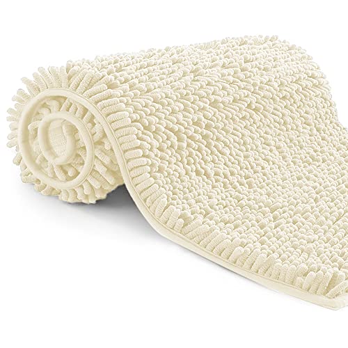 Poligono Badezimmerteppich,rutschfest waschbar,Badteppich Mikrofaser Saugfähig Badvorleger Duschvorleger,40x60cm,Beige Poligono Badezimmerteppich,rutschfest waschbar,Badteppich Mikrofaser Saugfähig Badvorleger Duschvorleger,40x60cm,Beige von Poligono