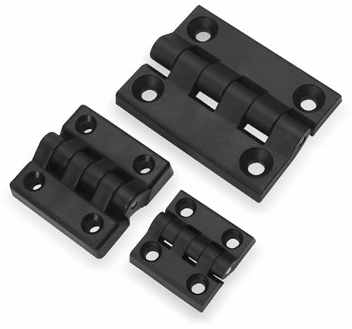 Kunststoffscharnier, 48x48 mm, schwarz Kunststoffscharnier, 48x48 mm, schwarz von Pollin-Choice