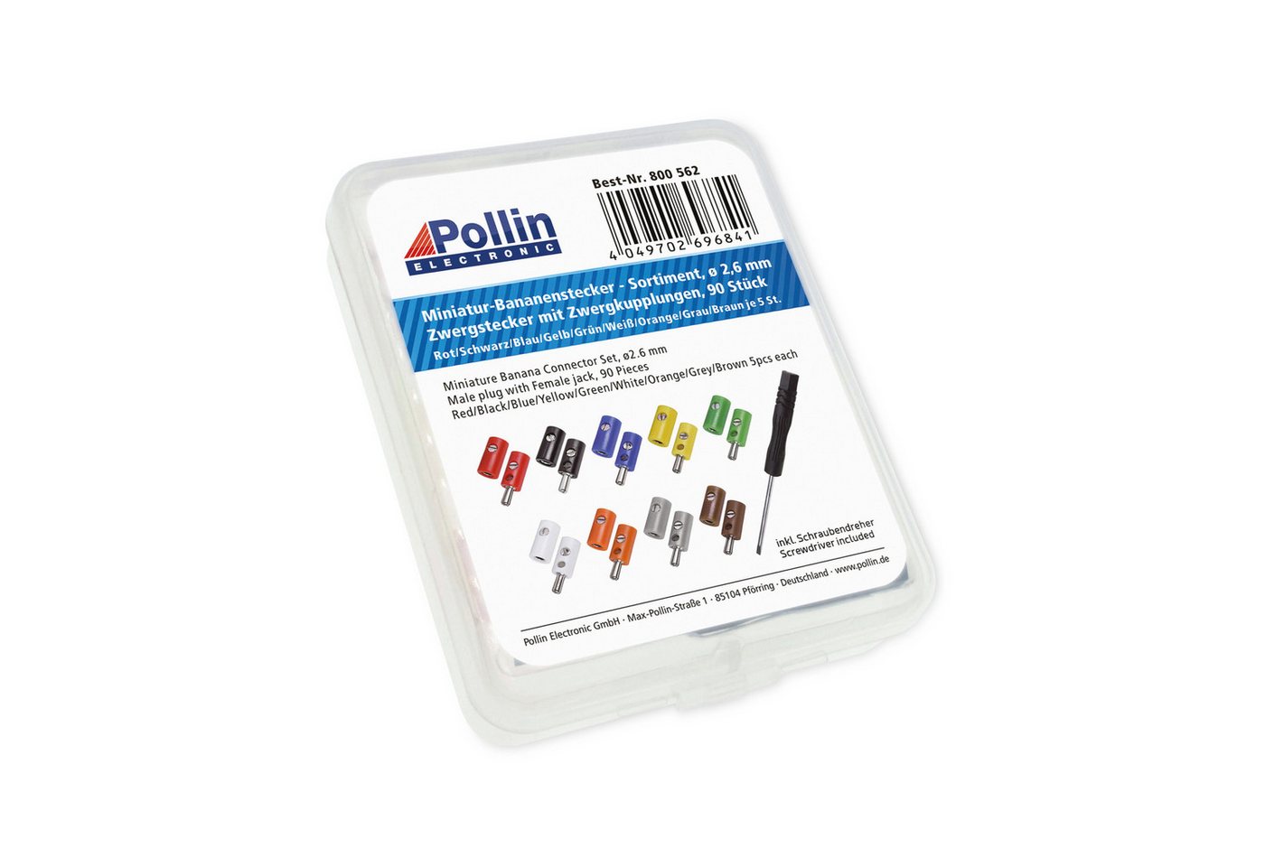 Pollin Kabelverbinder-Sortiment Zwergstecker-Sortiment mit Stecker, Kupplung und Schraubendreher Pollin Kabelverbinder-Sortiment Zwergstecker-Sortiment mit Stecker, Kupplung und Schraubendreher von Pollin