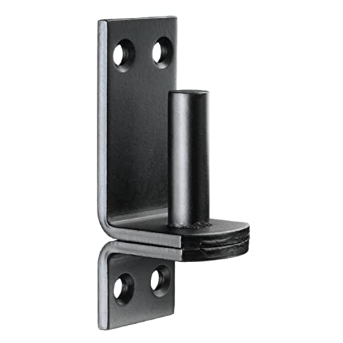 Pollmann®Baubeschläge Haken D2 zum Aufschrauben, Dorn Ø 13 mm, Abstand 25 mm, schwarz, 2 Stück von Pollmann