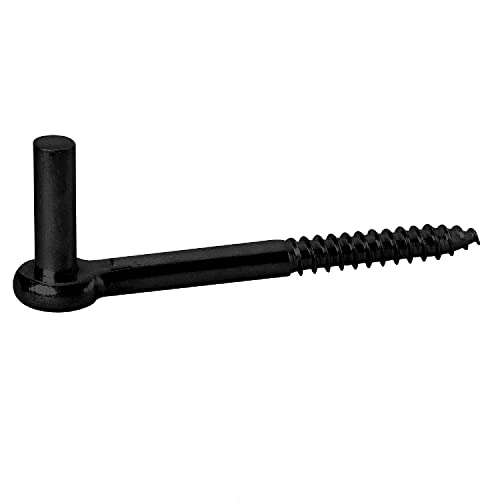 Pollmann Baubeschläge 1110263 Haken J zum Einschrauben, Dorn Ø 13 mm, 260 mm lang, schwarz, 2 Stück von Pollmann Baubeschläge