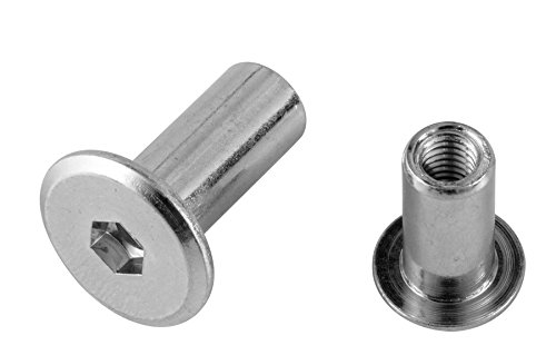 Pollmann Baubeschläge 2260800 Hülsenmutter M 6 x 18 mm verzinkt, 20 Stück von Pollmann