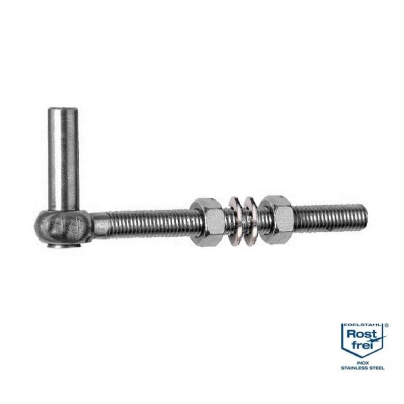 Durchschraubhaken Kloben K Dorndurchmesser 13 mm Länge 120 mm Edelstahl A2 von Pollmann & Sohn GmbH & Co.KG
