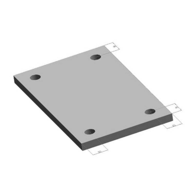 Fußplatte Grundplatte Stahlplatte für den Metallbau 250 x 150 x 10 mm eisenroh von Pollmann & Sohn GmbH & Co.KG