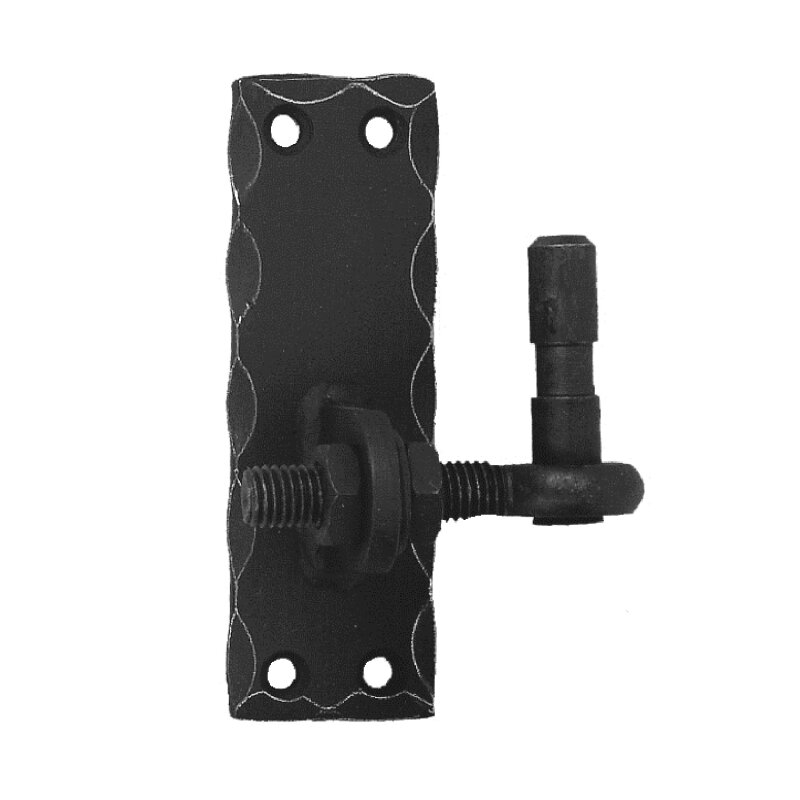 Haken Plattenkloben zum Aufschrauben D5 Dorndurchmesser 13 mm randgehämmert schwarz von Pollmann & Sohn GmbH & Co.KG