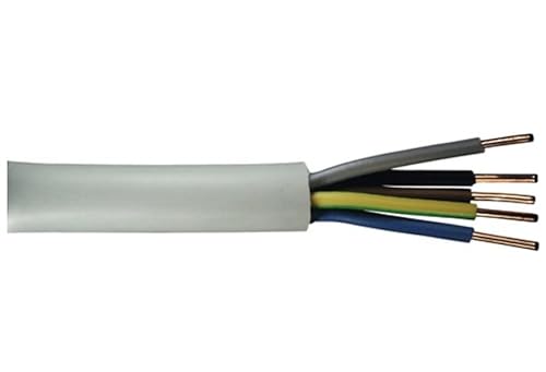 Pollmann NYM J 3x1,5 3x2,5 5x1,5 5x2,5mm² Mantelleitung Elektroleitung Kabel 1-25m (NYM-J 5 x 1,5mm², 3 Mtr.) von Pollmann