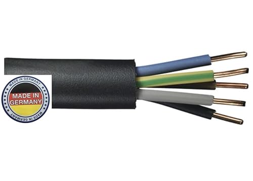Pollmann NYY J 3x1,5 3x2,5 5x1,5 5x2,5mm² Erdkabel Starkstromkabel Kabel 1-25m (NYY-J 5 x 1,5mm², 3 Mtr.) von Pollmann Elektrotechnik
