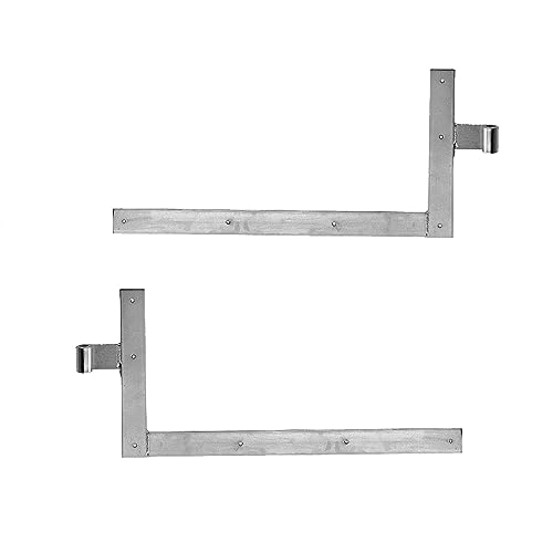 Pollmann®Baubeschläge Winkelband schwer Rolle Ø 20 mm, 400 x 1000 mm, hell verzinkt, 1 Paar von Pollmann