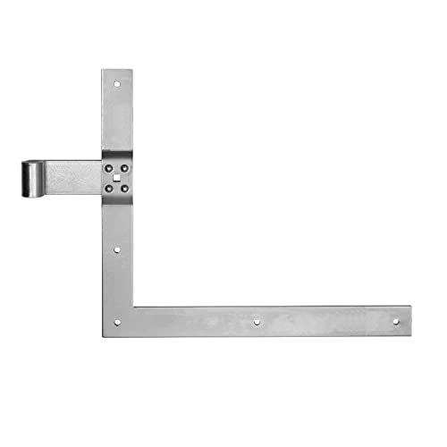 Pollmann®Baubeschläge 1203541 Winkelband Rolle Ø 16 mm, 350 x 400 mm, feuerverzinkt, 1 Paar von Pollmann