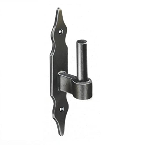 Pollmann®Baubeschläge Kloben auf Platte D3 Z, Dorn Ø 10 mm, Zierspitze, Abst. 20 mm, schwarz, 2 Stück von Pollmann