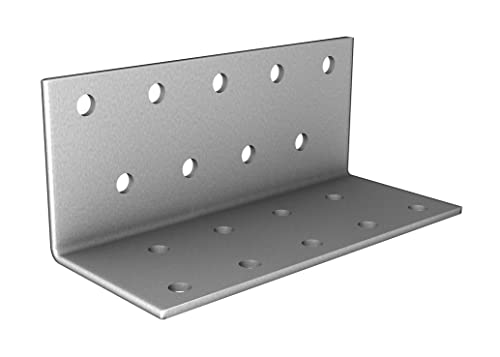 Pollmann®Baubeschläge 4764510 Lochplattenwinkel (Eckwinkel) 40 x 40 x 100 x 2,0 mm 25 Stück von Pollmann