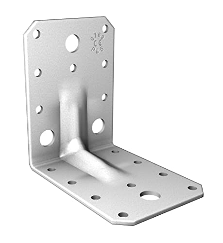 Pollmann®Baubeschläge 4765108 Winkelverbinder mit Steg 70 x 70 x 55 x 2,0 mm, V2A 20 Stück von Pollmann