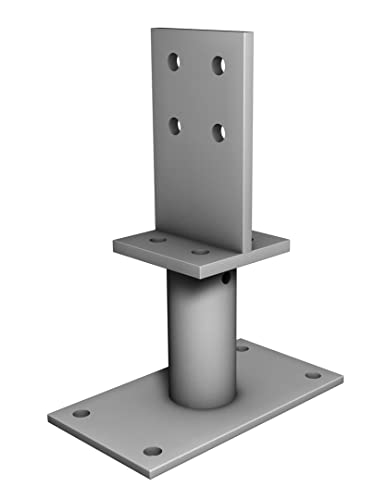 Pollmann®Baubeschläge 4951060 Pfostenträger mit Schwert zum Aufschrauben, Höhe 60 mm, feuerverzinkt von Pollmann