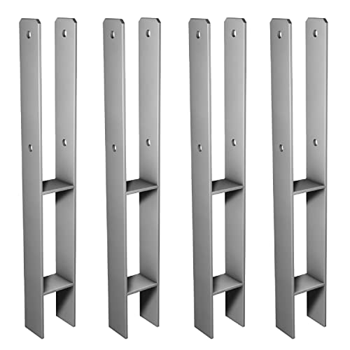 Pollmann®Baubeschläge 7939510 H-Pfostenträger 115 mm, Länge 800 mm, feuerverzinkt von Pollmann