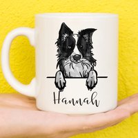 Border Collie Tasse, Tasse Für Liebhaber, Personalisierte Hundetasse, Muttertagsgeschenke Frauen & Mädchen, Geschenke, Namensbecher von PollyannaPoops