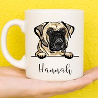 Bullmastiff Tasse, Tasse Für Liebhaber, Personalisierte Hundetasse, Muttertagsgeschenke Frauen & Mädchen, Geschenke, Namensbecher, Mastiff von PollyannaPoops