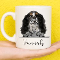 Cavalier King Charles Spaniel Tasse, Tasse Für Liebhaber, Personalisierte Muttertagsgeschenke Frauen & Mädchen, Name von PollyannaPoops