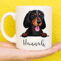 Coonhound Tasse, Tasse Für Liebhaber, Personalisierter Hundebecher, Muttertagsgeschenke Frauen & Mädchen, Geschenke, Namensbecher, Hunderasse von PollyannaPoops