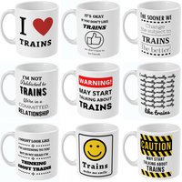 Eisenbahn Geschenke, Dampfzug Tasse, Geschenke Für Eisenbahnliebhaber, Eisenbahnliebhaber, Zug Thema, Lustige Tasse von PollyannaPoops