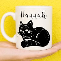 Katzengeschenke, Personalisierte Tassen, Personalisiertes Geschenk, Geschenke Für Katzenliebhaber, Schwarze Katze, Hexen Katze, Hexenbecher von PollyannaPoops