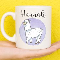 Personalisiertes Lama Geschenk, Tasse, Personalisierte Personalisiertes Alpaka Namensbecher, Geburtstag, Mama, Papa, Männer, Frauen von PollyannaPoops