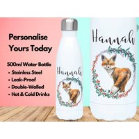 Wasserflasche 500Ml, 500Ml Isolierflasche, Füchse, Geschenk, Füchse von PollyannaPoops