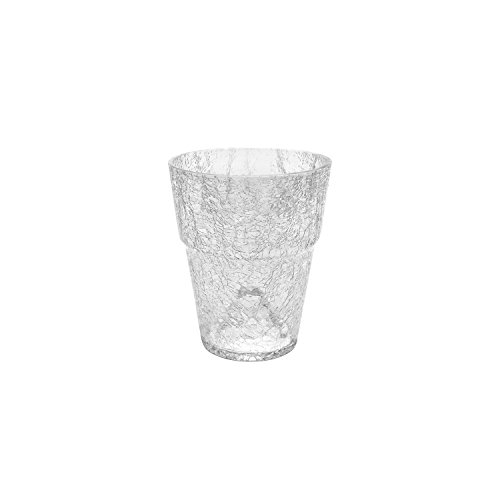 Blumentopf Orchideentopf Orchidee H 165 mm D 130 mm Glas Übertopf Kristall Glasscherben transparent von Polnix