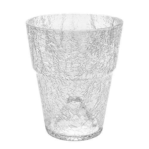Blumentopf Orchideentopf Orchidee H 210 mm D 175 mm Glas Übertopf Kristall Glasscherben transparent von Polnix