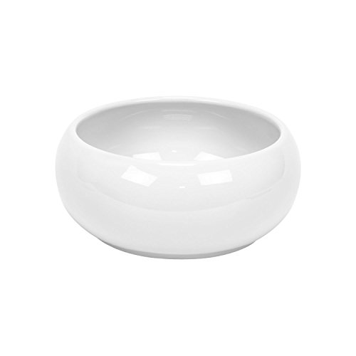 Polnix Keramik Übertopf Schale rund Pflanzschale Vase Blumentopf D 18,5 cm Weiss von Polnix