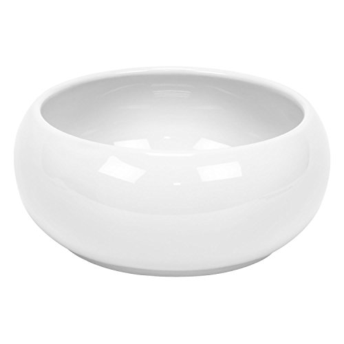 Polnix Keramik Übertopf Schale rund Pflanzschale Vase Blumentopf D 23,5 cm Weiss von Polnix