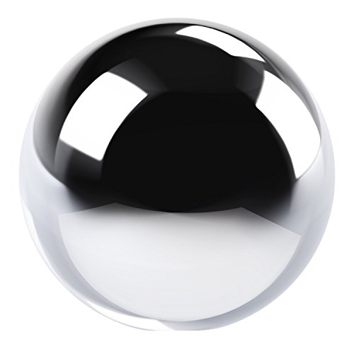 Polnix XXL Keramik Deko Kugel Tischdeko D 19 cm Größen Silber glatt glänzend Ball von Polnix