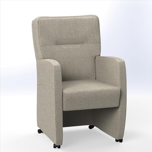 Polsetti - Greatful - Ohrensessel - Armlehnstuhl Drehbar - Gepolstert Sessel Wohnzimmer - Relaxsessel - Loungesessel - Esszimmerstühle - Fernsehsessel - Lesesessel Bequem - Bodensessel mit Rollen von Polsetti