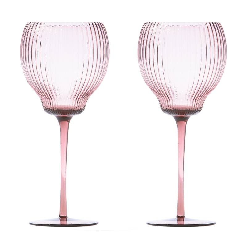 Polspotten - Pum Coupe Weinglas S 2er Set - dunkelviolett /Hx⌀ 22x9,5cm/450ml von Polspotten