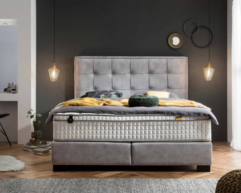 Polsterei Marya Boxspringbett LONDON I Sonderaktion: 20 % Extra-Rabatt!, LUXURY Chesterfield box spring bett wahlweise mit Matratze & Topper von Polsterei Marya