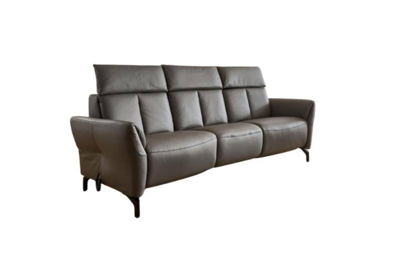 Polsteria Rundsofa LOLA in Leder Punch elephant von Polsteria