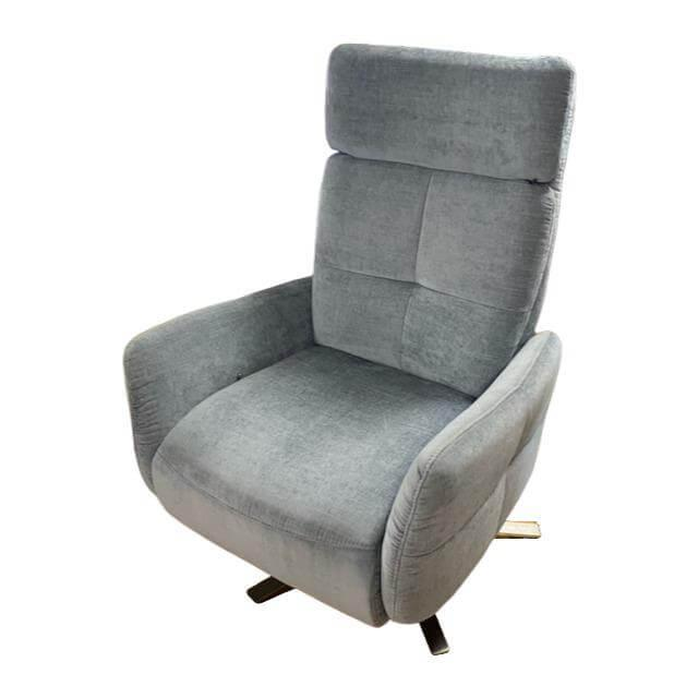 Relaxsessel Madox Lounge Relax Bezug Stoff Marina Grey Blue Graublau Sternfuß Ed... von Polsteria